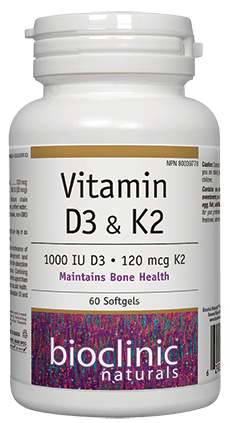 Vitamin D3 K2 Bioclinic English Canada